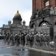 Illustration for article titled The Nazi's Terrifying Siege of Leningrad Mashed Up With the Actual City